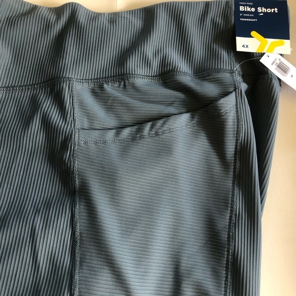 Old Navy High-Waisted PowerSoft Ribbed Compression Biker Shorts 8’inseam Size 4X - Picture 9 of 15
